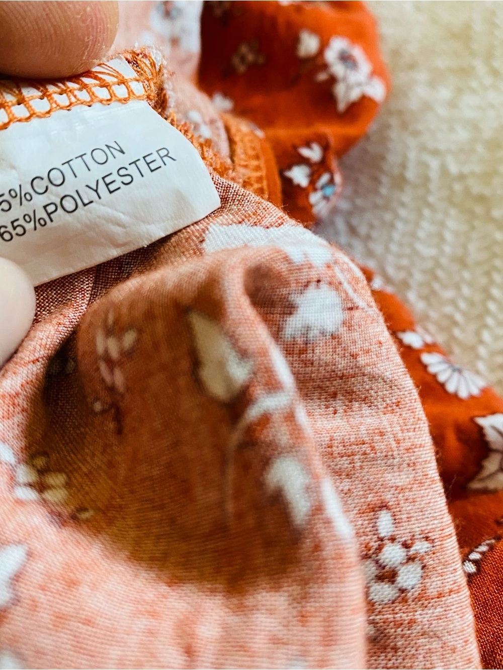 Boho Rust Floral Wrap Maxi Dress - Picture 5 of 7